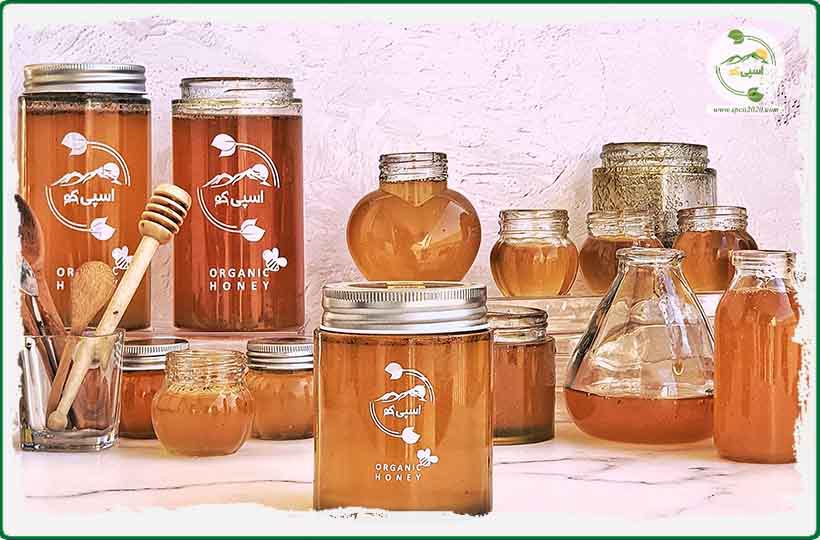 شیشه‌های عسل اسپی کو در ابعاد و اشکال مختلف